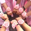 Equipe Bride Artificial Rosa Pulso Flower Honros Flowers Hand Wedding presentes para hóspedes BRIDAL Party Favores Fornecedores