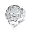 High quality Plated sterling silver Rose ring DHSR05 US size 6,7,8,9,10;Top sale women's 925 silver plate Cluster Rings jewelry