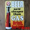 Retro Metal Poster Benzin Gaz Bira Rotası 66 Vintage Craft Tin Sign Restoran KTV Bar İşaretleri Duvar Sanat Metal Sticker BH2210 TQQ