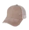 Hole Ponytail Baseball Hat 18 Colors Washed Cotton Baseball Cap Summer Breathable Mesh Running Hat Beach Girls Snapback OOA80953461380