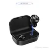 A6 Plus tws in-ear wireless blue-tooth earphone Earbud 5.0 handfree mini headphone music player with 1200mah Charging Case As Power Bank