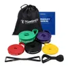 TOMSHOO 5 Packs Pull Up Assist Bands Set Resistance Loop Bands Powerlifting Exercise Stretch Bands with Door Anchor and Handles T191224