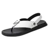 Sommersandalen für Herren, Outdoor-Wassersandalen, rutschfeste Peep-Toe-Strandschuhe, rutschfeste, leichte, flache Strandschuhe für Herren