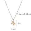 Licorne Colliers Mode Femmes Licorne Cheval Pendentif beau Collier Placage Chaîne Ras Du Cou Bijoux De Noël Beau Cadeau Cheval Collier