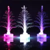 Créatif coloré brillant fibre optique arbre de noël couleur ornement LED lumières de noël Mini arbre de noël
