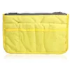 Frete grátis HOT Mulheres Cosmetic Bag Organizador Bag In Bags zíper duplo portátil viagem Multifuncional Pockets Makeup Bag