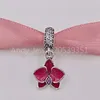 Andy Jewel Authentic 925 Sterling Silver Beads Orchid Silver Pendant Charm Tarms يناسب أساور المجوهرات الأوروبية على طراز Pandora Neckelts 791554en69