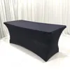 Capa de mesa de estiramento Pano de mesa alongamento Lycra para tabelas de dobramento padrão preto mais durável sytle 9 cores misturadas