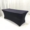 Stretch Table Cover Desk Tyg Stretching Lycra för vanliga vikbord Svart mer hållbar klassisk sytrum 9 färger blandad