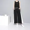 Kobiety Szerokie spodnie nóg 2020 Unikalne szwy Plisowane Szyfonowe Culoty Szerokie Spodnie Nogi Rajstopy Kobiet Spodnie Casual Kobiet 245