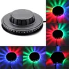 LED 스테이지 조명 효과 7W 48LEDS RGB 자동 색상 변경 회전 해바라기 UFO 바 디스코 댄싱 파티 DJ 클럽 펍 음악 조명