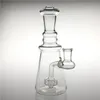 7 inç Cam Su Bong Dab Rig ile Nargile 14mm Kadın Kalın Başlık Petek Beher Bongs Bipbler Sigara Borular Duman için