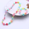 Ensembles de bijoux pour enfants pour enfants cadeaux collier ensemble bébé perles rondes collier coloré collier ensemble Accessoires C5749