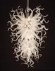 Lamp White Colored LED Crystal Flower Chandeliers Home Decor Lighting Hand Blown Murano Glass Pendant Lamps Ceiling Chandelier