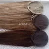 Наращивание волос 120г VMAE Естественного цвета блондинка # 613 Brown хвоща плотно шелковистые прямые упругие связи с кулиской хвостик Virgin человека