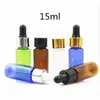 10ml 15ml 20 ml Tom Pet Dropperflaska Tomma glasdämparebehållare för eteriska oljor Parfymer