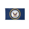 アメリカ海軍の国旗3x5、2つの真鍮製グロメット、屋内屋外吊り下げ68Dスクリーン印刷、送料無料