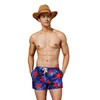 Summer Men Swim Siatek Man Summer Beach Spodnie Kreatywne Design Swim Swits Bokser Spodenki Maillot De Bain Garnitur Gorący