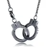 Antik silver handcuff halsband i rostfritt stål nyhet halsband fängelse smycken