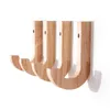 Creative Wooden Hooks Towel Coat Hat Hangers Oak Wood Wall Mounted Hooks Key Holder Storage Door Rack Organizer8024713