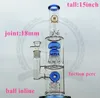 hookah Color Glass Vapor Bong with Mobius Percolator Purple Pink Blue banger recycler water pipe oil rig black matrix tall bubbler