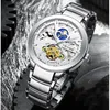 Ny Teise Luxury Men Klockor Automatisk Moon Fas Mekaniska Klockor Självvindande Tourbillon Man Armbandsur Relogio Masculino