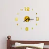 2019 Modern Design Rushed Quartz Klokken Mode Horloges Spiegel Sticker DIY Woonkamer Decor Nieuwe Collectie 3D Echte Grote Wandklok