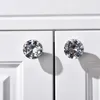 24K Real Gold Tsjechisch Crystal Zinklegering Ronde Kast Deurknoppen en Handvatten Meubels Kastkast Garderobe Lade Pull Handles