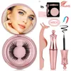 Nieuwe magnetische vloeibare eyeliner magnetische valse wimpers 5 magneten wimper tweezer make-up spiegel herbruikbare waterdichte 3D-wimpers geen lijm nodig