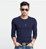 Männliche Frühlingsmode Marke O -Neck Slim Fit Langarm T-Shirt Männer Trend Casual Herren T-Shirt Koreanische T-Shirts