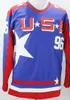 Herr Ishockey USA filmtröja Vintage 96 Charlie Conway 21 Dean Portman 44 Fulton Reed Tröjor Lagfärg Blå Alla stygn kvalitet