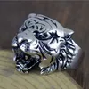 Grossist-effekt tredimensionell trend tiger ring lyx designer smycken personlighet dominerande titan stål mäns ring gratis frakt