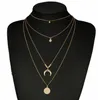 Necklace Pendant 4 Piece Beads Bohemian Moon Beach Summer Woman Girl Gift Fashion Whole Pop Jewelry Gold5891526