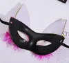 Fox Mask Halloween Sticker Costume Ball Capodanno Puntelli per feste Wolf Feather Show Catwalk Animal Eyemask regali caldi