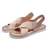 2020 vrouwen flats sandaal dame zomers sandalen vrouwelijk licht zacht glijbanen sandalen comfort lederen rasteirinha feminina feminina