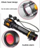 LED Flashlight T6 Tactical Flashlight with Hammer Head Alarm Powerful Camping Torch Lamp Rechargeable 18650 Battery Car Charger