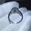 Choucong Fine Jewelry Diana Ring 2ct Diamond100% Real 925 Sterling Silver Engagement Wedding Band Pierścienie dla kobiet Bijoux