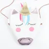 Mini Torba Na Ramię Dziewczynek Unicorn Messenger Torba PU Skóra Cartoon Cute Kids Boutique Nowy EEA508