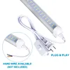 Estoque em US + 4FT LED Tubes Light 60w Integrado T8 LED Tubo de Luz 8 pés Double Laters 288LEDS 6500 Lumens AC 110-240V, 25 pcs