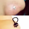 Punk Style Skull Nose Ring Stud Hoop Body Piercing Accessori moda donna 5 colori