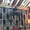 Customized Hanging Inflatable Spider 3m/5m Width Black Pendent Air Blown Crawling Spider Replica Balloon For Halloween Party And Concert Decoration