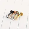 100st 20g 1mm Fashion LaBet Rings Lip Studs Surgical Steel Tragus Bars Helix Ear Broskörörhängen Piercing Body Jewellery252p