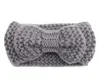 winter crochet warm Turban Ear Warmer Headband wool Knitted Bow Hairband Head Wrap Hair Bands Accessories For Kids Baby Girls