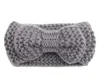 Winter Crochet Warm Turban Ear Warmer Headband Wool Stickad Bow Hårband Huvud Wrap Hårband Tillbehör Till Barn Baby Girls