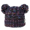 Enfants mignon crochet chapeaux solide couleur pure bébé filles et garçons bonnets à tricoter enfants chapeau chaud d'hiver