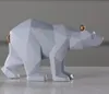 Escultura geométrica artesanato resina origami urso mobiliário quarto estudo decoração Coelho e gato estátuas estátua escultura