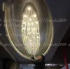 Ceiling Light Crystal Light Oval Hotel Lobby Villa Living Room Dining Room Entrance Corridor Aisle Engineering Light led lamp MYY