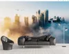 modern wallpaper for living room Creative dream cloud and fog in modern city architecture landscape background wall