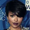 Pixie Cut Wig Virgin Indian Machine fez cabelos humanos curtos Bob Nenhuma perucas dianteiras de renda para mulheres afro -americanas