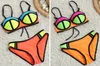 Girls Bikini Swimwear Multi Color Bra Trunks Two-piece Sets Kids Bathing Suits Fashion Kids Swimsuits Summer Kids Clothing 5 Colors DHW3164